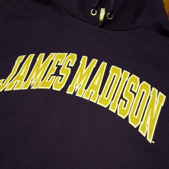 Champion Eco Fleece James Madison Dukes Pullover Hoodie Men Adult Medium Purple - Picture 2 of 4